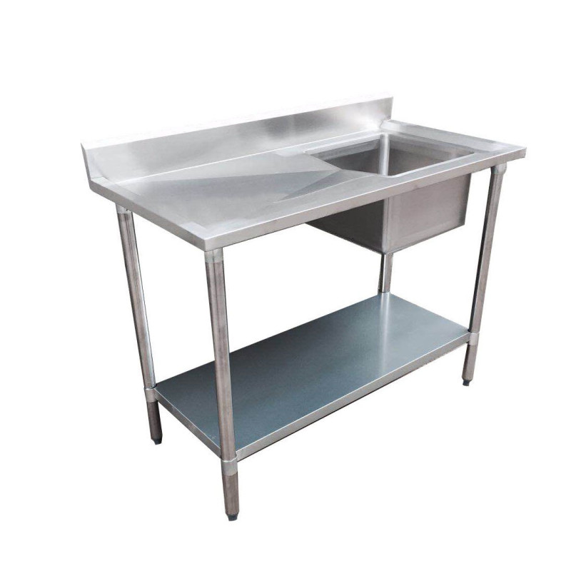 Modular System Single Sink Bench Right Handed 1200x600x900mm - 1200-6-SSBR