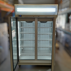 Used Bromic UF1000LF Upright Display Freezer Flat Glass Door - ST24UK316