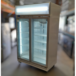 Used Bromic UF1000LF Upright Display Freezer Flat Glass Door - ST24UK316