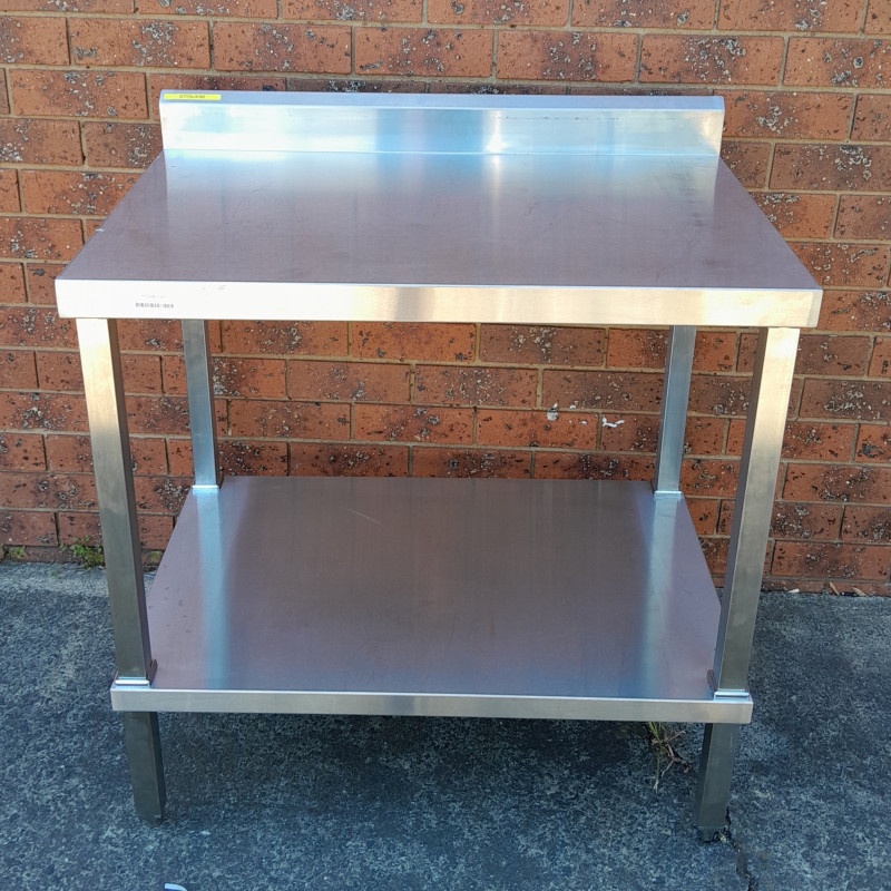 Used Stainless Steel Benches with Splashback Freestanding - ST25UK100