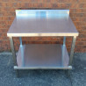 Used Stainless Steel Benches with Splashback Freestanding - ST25UK100