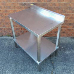 Used Stainless Steel Benches with Splashback Freestanding - ST25UK100