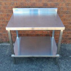 Used Stainless Steel Benches with Splashback Freestanding - ST25UK99