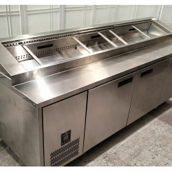 Used Glacian HPB2476 Pizza Prep 3 Door Fridge - ST23/2-U-K665