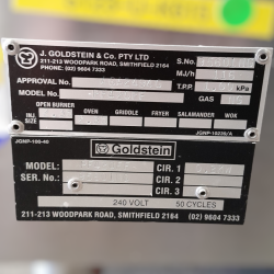 Used Goldstein PF420FF Oven Range With 4 Burner Cooktop - ST231K615