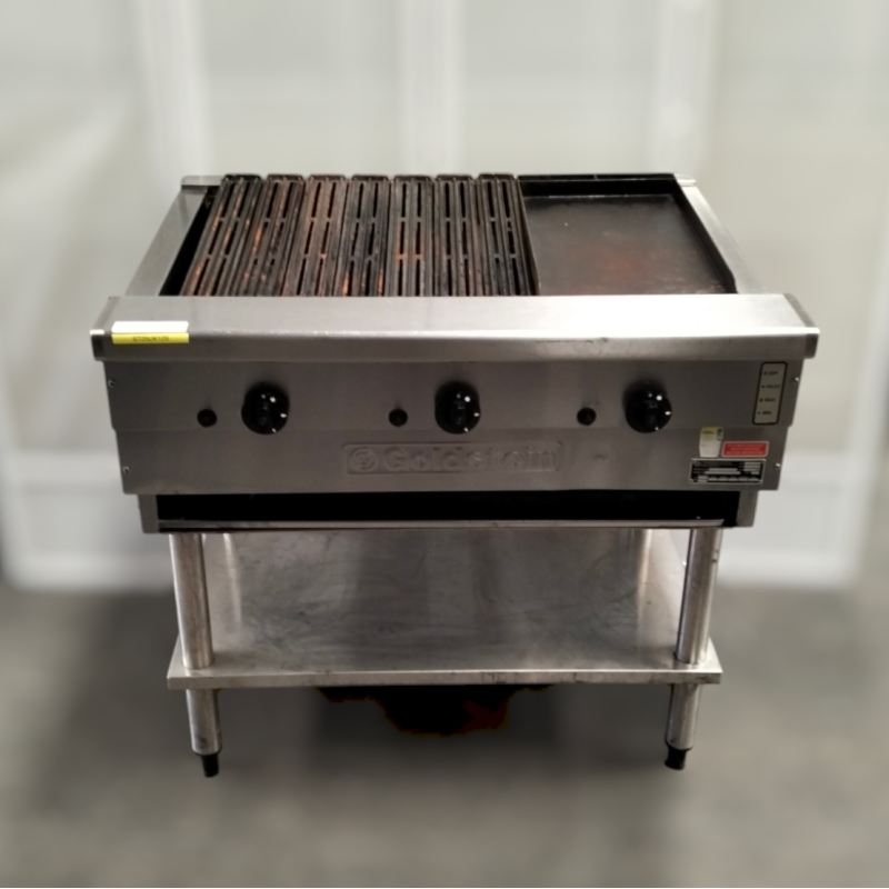 Used Goldstein RBA36 Combination Char Grill and Grill Plate - ST25UK129