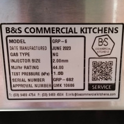 Used B+S GRP-6 Grill Plate 600mm Wide - ST25UK105