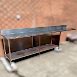 Used Custom Made 3.5m Stainless steel bench -   ST23-U-K478