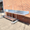 Used Custom Made 3.5m Stainless steel bench -   ST23-U-K478