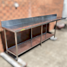 Used Custom Made 3.5m Stainless steel bench -   ST23-U-K478