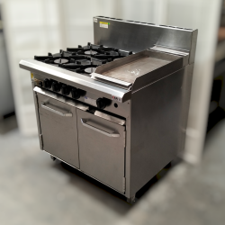 Used Luus 4 Open Burners Oven Range With 300mm Griddle CRO-4B3P