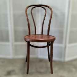 Used Genuine Thonet Embossed Seat Brown Bentwood Chair - ST25UK220