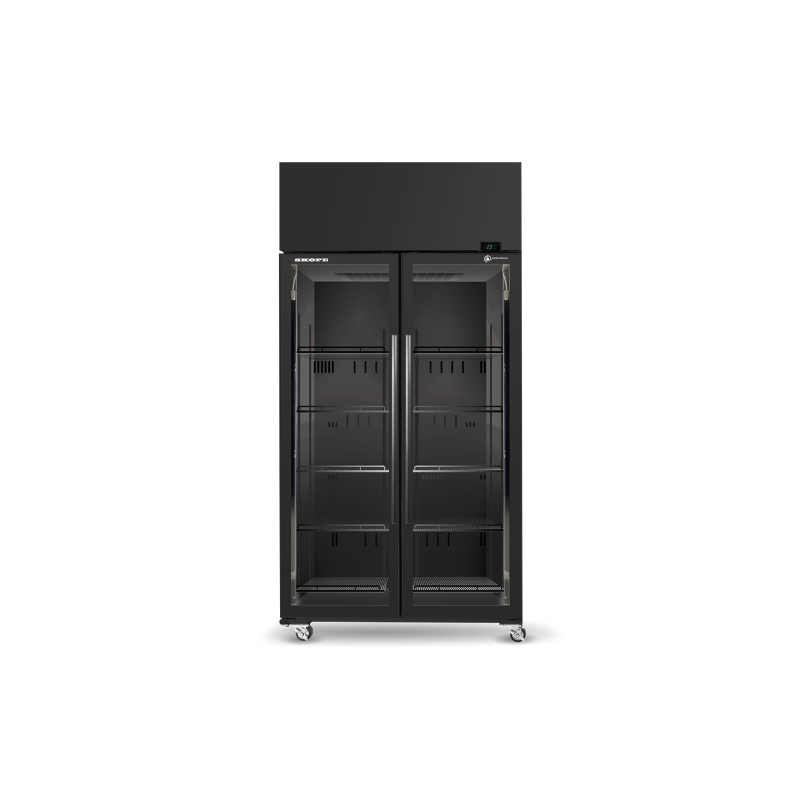 Skope  SKT1000N-A 2 Glass Door Display or Storage Fridge