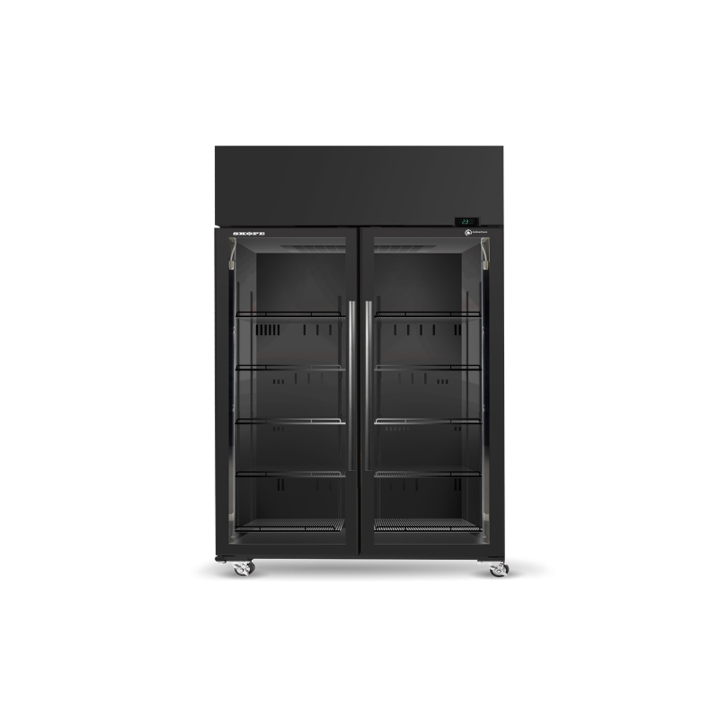 Skope  SKT1300N-A 2 Glass Door Display or Storage Fridge