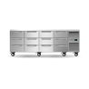 Skope PG11.UBR.4.D12.RH Twelve Drawer, Four Bay, Underbench GN1/1 Right Hand Fridge