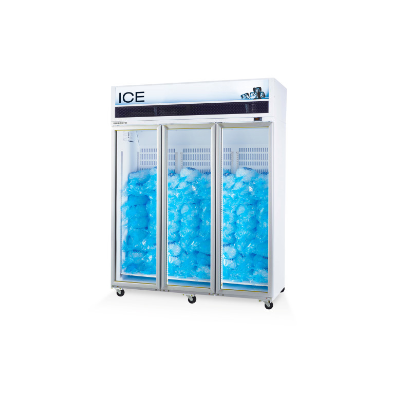 Skope VF1500X 3 Glass or Solid Door Top Mount Ice Freezer