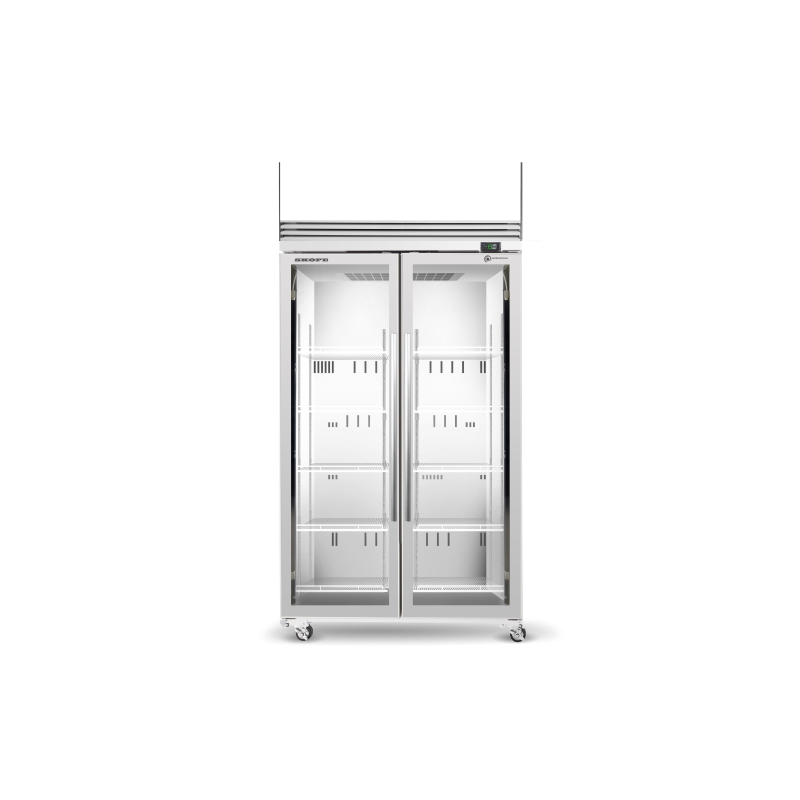 Skope  TMF1000N-AC 2 Glass Door Display or Storage Freezer, Lit Sign