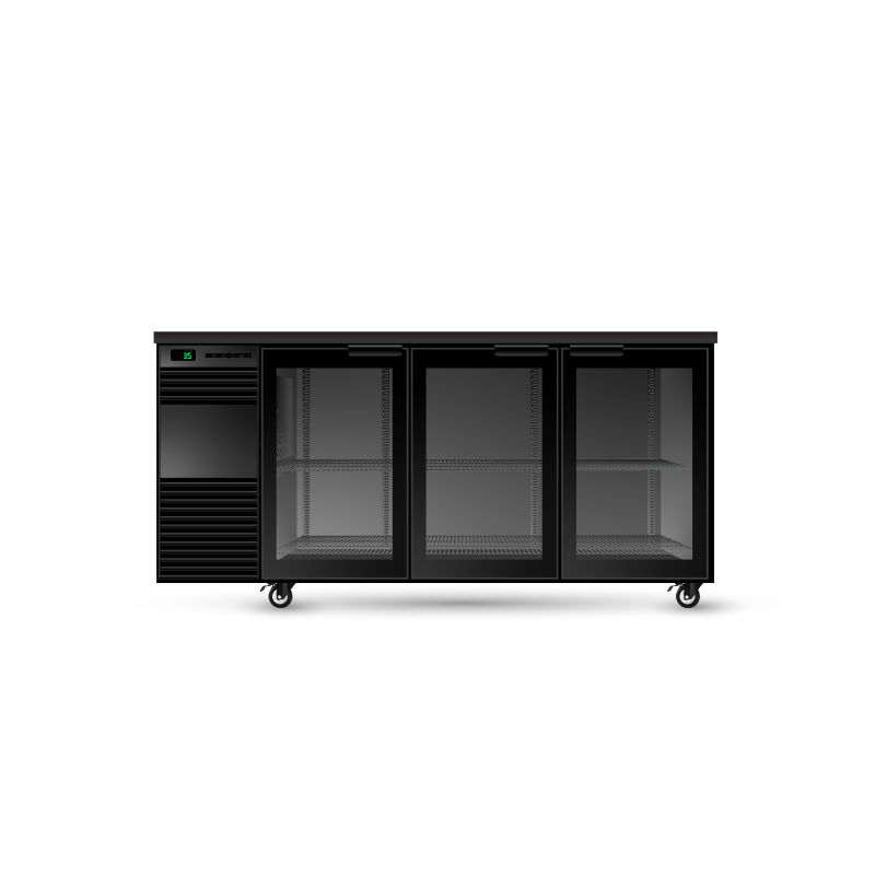 Skope BB.3.GSW BackBar 3 Glass Swing Door Fridge