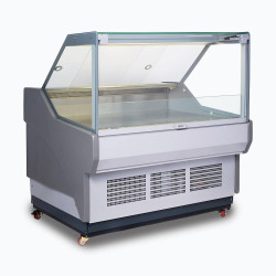 Bromic DD1250SG-NR Square Glass Deli Display - 1330mm