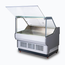 Bromic DD1250SG-NR Square Glass Deli Display - 1330mm