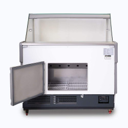 Bromic DD1250SG-NR Square Glass Deli Display - 1330mm