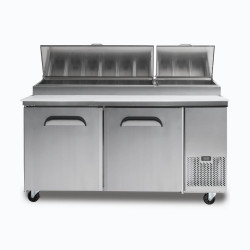 Bromic PP1700 Pizza Prep Fridge - 2  Doors - 1702mm - 9 Pans