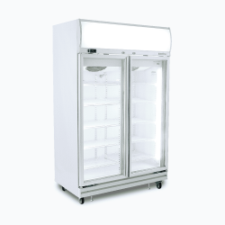 Bromic GD1000LF Upright Display Fridge - 976L - 2 Doors - Flat Glass - Lightbox