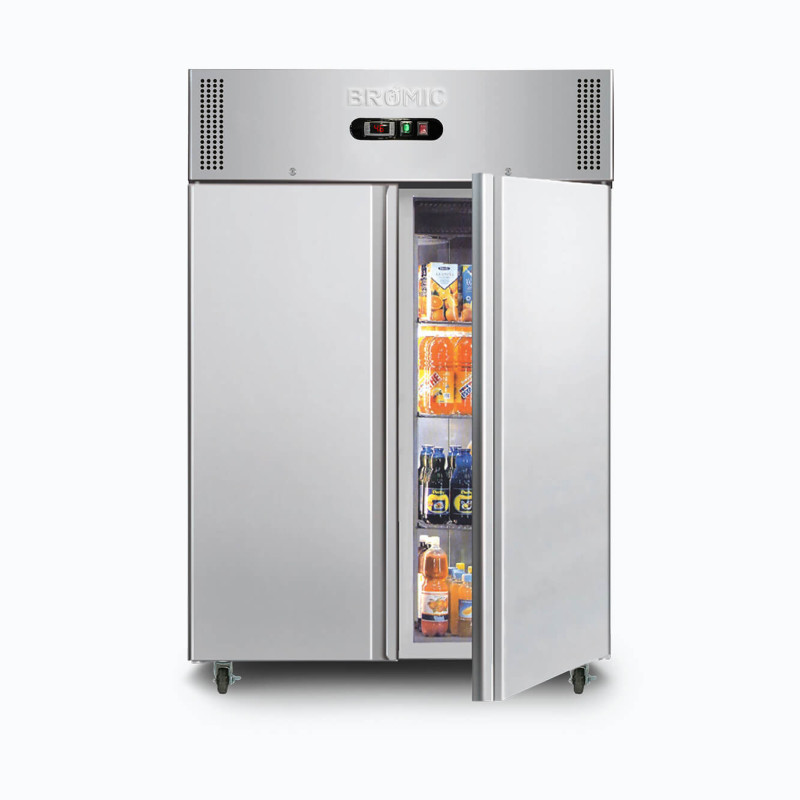 Bromic UF1300SDF-NR Upright Freezer - 1300L - 2 Doors - Stainless Steel