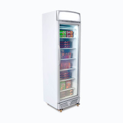 Bromic UF0374LS-NR Upright Display Freezer - 300L - 1 Door - Flat Glass - Lightbox