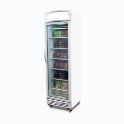 Bromic UF0374LS-NR Upright Display Freezer - 300L - 1 Door - Flat Glass - Lightbox