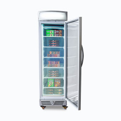 Bromic UF0374LS-NR Upright Display Freezer - 300L - 1 Door - Flat Glass - Lightbox