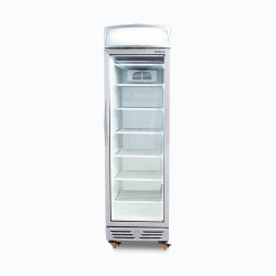 Bromic UF0374LS-NR Upright Display Freezer - 300L - 1 Door - Flat Glass - Lightbox