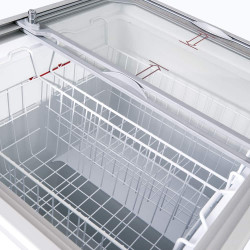 Bromic CF0200FTFG-NR Display Chest Freezer - 191L - Flat Glass Top