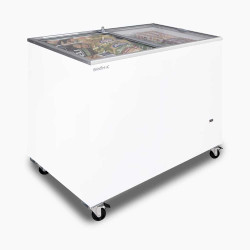 Bromic CF0300FTFG-NR Display Chest Freezer - 296L - Flat Glass Top