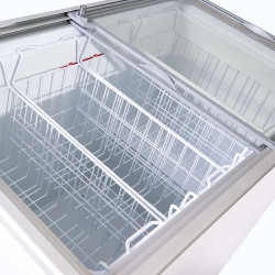 Bromic CF0300FTFG-NR Display Chest Freezer - 296L - Flat Glass Top