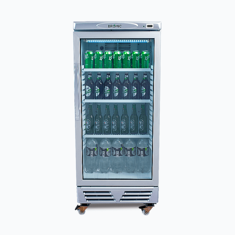 Bromic GM0220-NR Upright Display Fridge - 215L - 1 Door - Flat Glass