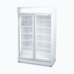 Bromic GM0900LWECO Upright Display Fridge - 885L - 2 Doors - Flat Glass - White