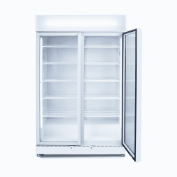 Bromic GM0900LWECO Upright Display Fridge - 885L - 2 Doors - Flat Glass - White