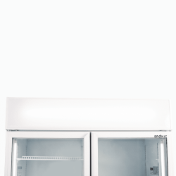 Bromic GM0900LWECO Upright Display Fridge - 885L - 2 Doors - Flat Glass - White