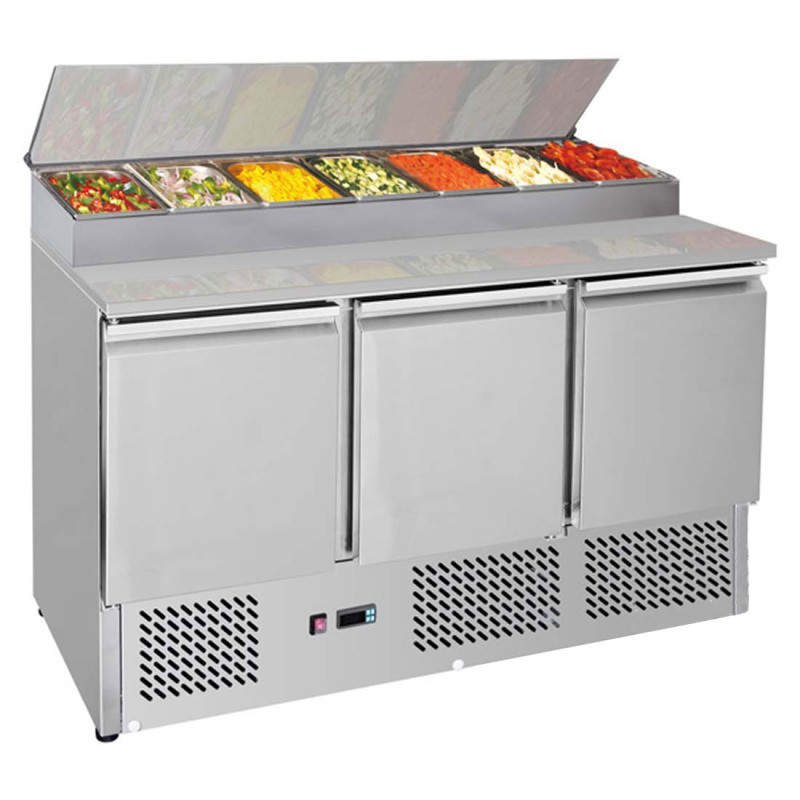 Thermaster GNS1300D Three Door Compact Salad Prep Top