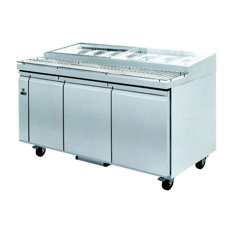 Thermaster PWB150 three door DELUXE Pizza Prep Bench