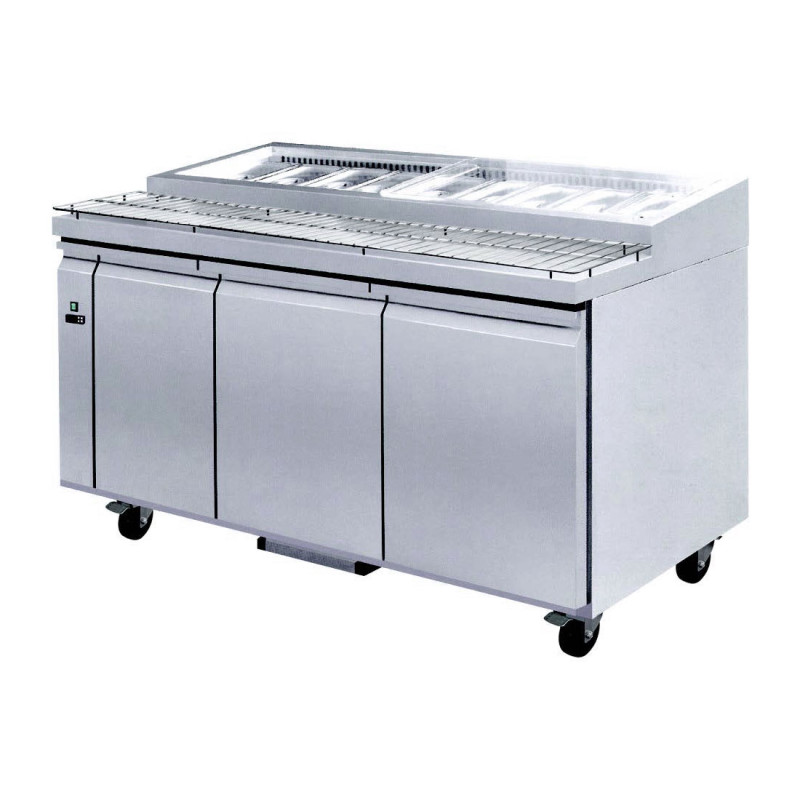 Thermaster PWB180 three door DELUXE Pizza Prep Bench