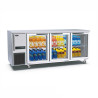 Thermaster Stainless Steel Triple Glass Door Workbench Fridge - TL1800TNG-3D