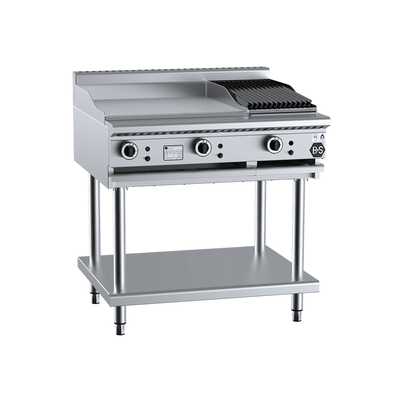 B+S Combo 300mm Grill Plate & 600mm Char Grill - BT-GRP3-CBR6