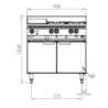 B+S COMMERCIAL KITCHENS - Verro Combo Four Open Burners & 300mm Grill Plate -VHBT-SB4-GRP3 