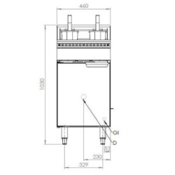 B+S COMMERCIAL KITCHENS - Verro Single Pan Turbo Fryer  - VTF-461 