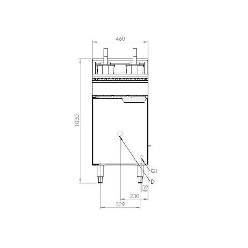 B+S COMMERCIAL KITCHENS - Verro Single Pan Turbo Fryer  - VTF-461 