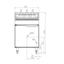 B+S COMMERCIAL KITCHENS - Verro Single Pan Turbo Fryer  - VTF-601