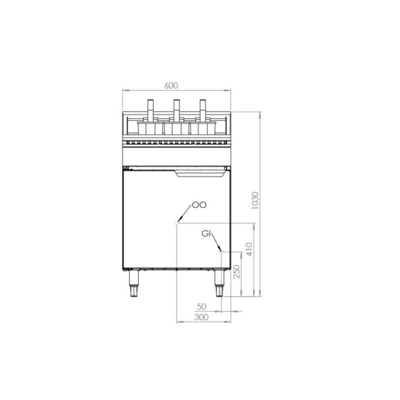 B+S COMMERCIAL KITCHENS - Verro Single Pan Turbo Fryer  - VTF-601