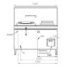 B+S COMMERCIAL KITCHENS -    B+S Single Hole Hi Pac Wok with Right Rear Pot & Side Prep Table   - CCF-HP1+1R 